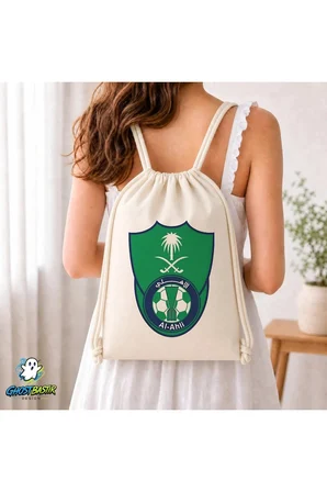 Al Ahli F.C Büzgülü Keten Çanta C005