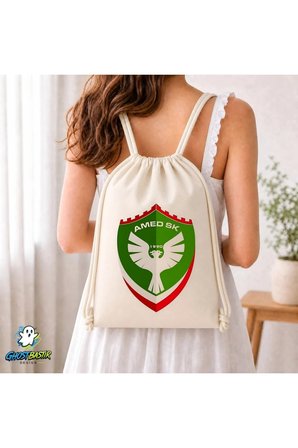 Amedspor Büzgülü Keten Çanta C016