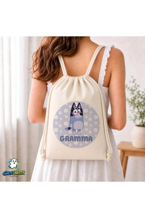 Bluey Gramma Büzgülü Keten Çanta C046
