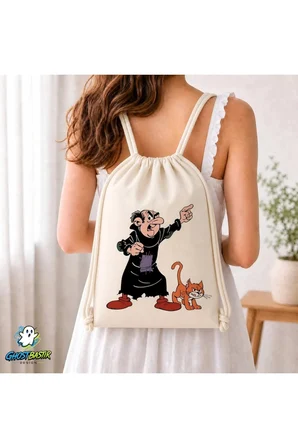 Gargamel Büzgülü Keten Çanta C100