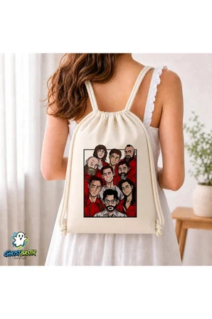 La Casa Da Papel Büzgülü Keten Çanta C168