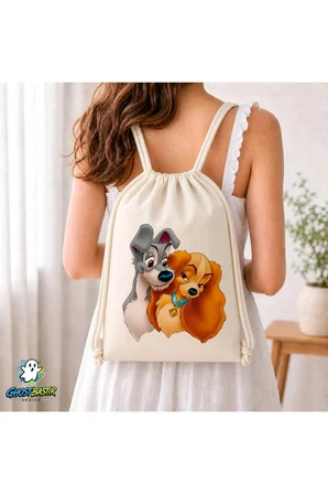 Lady ve Tramp Büzgülü Keten Çanta C170
