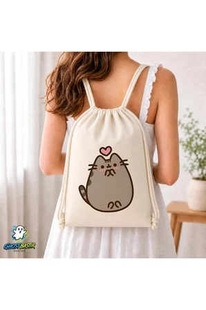 Pusheen Büzgülü Keten Çanta C251