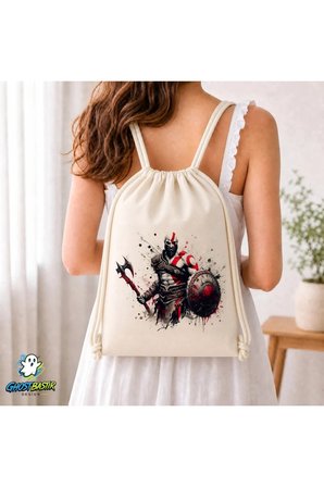 The God Of war Büzgülü Keten Çanta C334