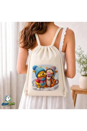 Winnie The Pooh Büzgülü Keten Çanta C365