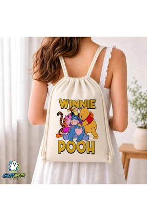 Winnie The Pooh Büzgülü Keten Çanta C367