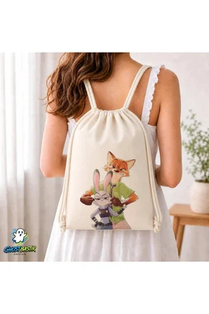 Zootropolis Büzgülü Keten Çanta C379