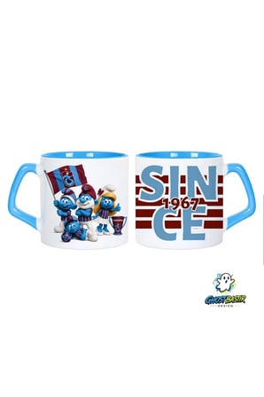 Ghostbastır Design Trabzonspor Şirinler Kupa Bardak | Tek Adet 0972