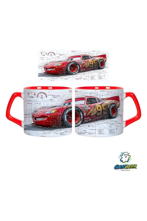 Ghostbastır Design Cars Mcqueen Kupa Bardak | Tek Adet 0974
