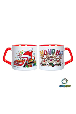 Ghostbastır Design Cars Mcqueen Noel | Yılbaşı Kupa Bardak | Tek Adet 0976