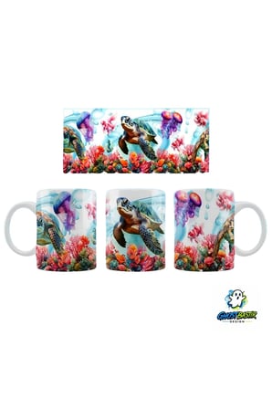 Ghostbastır Design Caretta Caretta Kupa Bardak Porselen