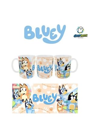 GHOSTBASTIR DESIGN Bluey ve Bingo Kupa Bardak | Tek Adet K0483