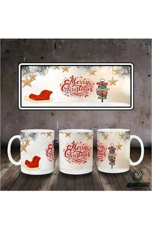 Ghostbastır Design Mutlu Noeller | Yılbaşı Kupa Bardak | Tek Adet K0621