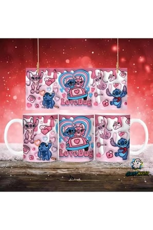 Stitch ve Angel Kupa Bardak | Tek Adet K0828