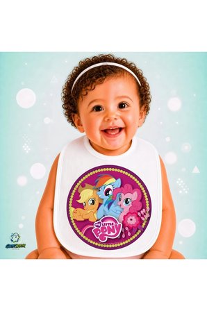 Pony Keten Bebek Mama Önlüğü – Yumuşak, Emici, Yıkanabilir, Özel Tasarım P160