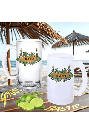 Tiki Bar buzlu ya da buzsuz bira bardağı