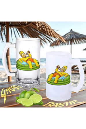 Baba Simpson buzlu ya da buzsuz bira bardağı