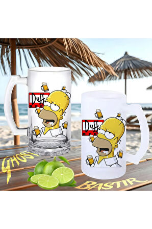 Simpson duff buzlu ya da buzsuz bira bardağı