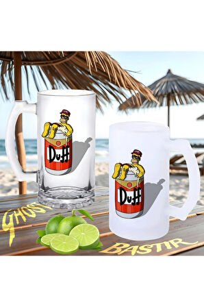 Simpson duff buzlu ya da buzsuz bira bardağı