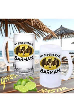 Barman - batman buzlu ya da buzsuz bira bardağı