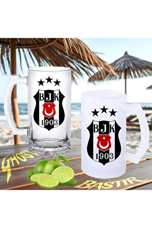 Beşiktaş Taraftar buzlu ya da buzsuz bira bardağı