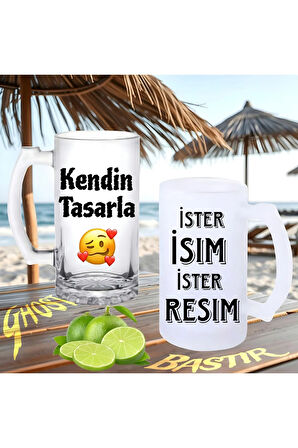Kendin tasarla buzlu ya da buzsuz bira bardağı