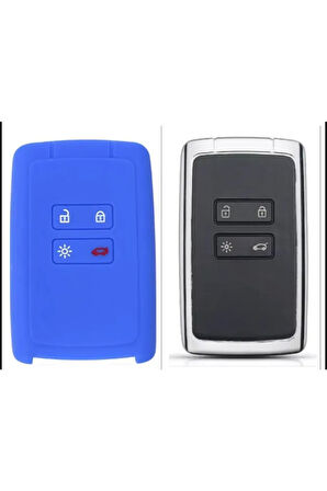 2 Adet Mavi Renk Clio 5 Megane 4 Kadjar Silikon Anahtar Koruma Kılıfı ( Grubu Uyumlu)
