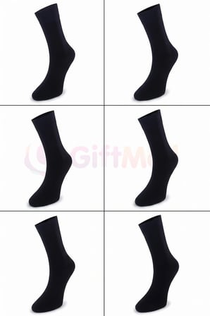 %100 Bambu 6'lı Erkek Soket Uzun Çorap Premium Kutulu