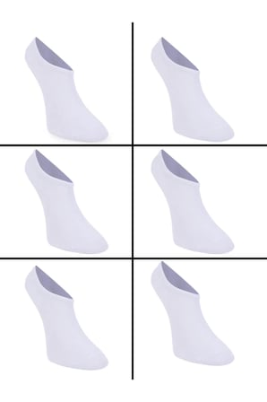 Bambu Kadın Sneaker Görünmez Çorap Dikişsiz Premium Kutulu 6'lı