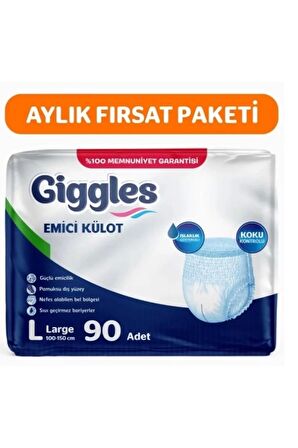 Yetişkin Emici Külot Large 30'lu 3 Paket 90 Adet