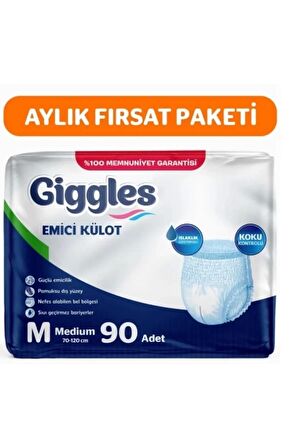 Yetişkin Emici Külot Medium 30'lu 3 Paket 90 Adet