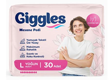 Giggles Kadın Hiyjenik Mesane Pedi Large(Yoğun) 30 Adet