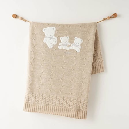 Andywawa Bebek Tri̇ko Battani̇ye 85X100 Ac26341 Beige Melange