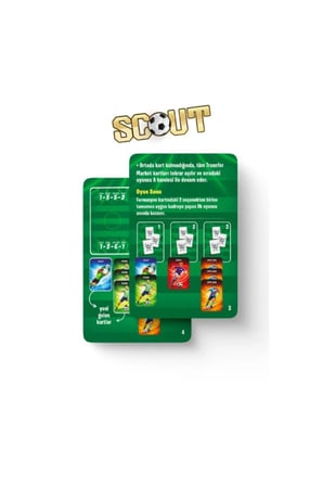 3 Adet Scout – Eğlenceli Futbol Kutu Oyunu Ve Strateji Kart Biriktirme (Card Game, Soccer) Teknik Direktörlük Ve Transfer Market