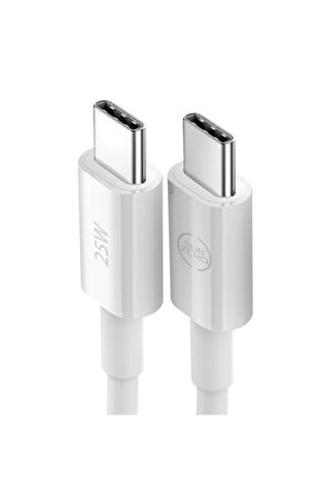 Samsung Galaxy A05 A15 A23 A24 A25 A33 A34 A35 5G Uyumlu 25W PD 2 METRE Type-c Kablo BEYAZ