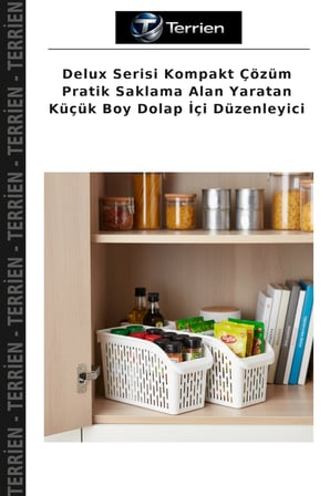 Delux Serisi Kompakt Çözüm Pratik Saklama Alan Yaratan Küçük Boy Dolap İçi Düzenleyici