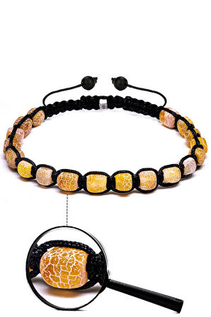 Sertifikalı Yüksek Kalite Doğal Turuncu Akik Taşı Doğal Taş Bileklik