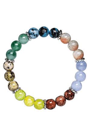 Cazibe Kadın Tılsım Doğal Taş Bileklik Apatit Akuamarin Jasper Mercan Akuamarin Morganit Kuvars Taşı