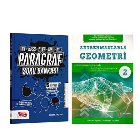 Antrenmanlarla Geometri 2 ve Ankara Kitap Merkezi Paragraf Soru Bankası Seti