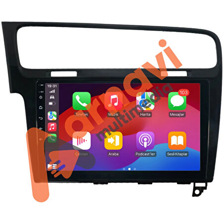 Arnavi Vw Golf 7 6+64 A133 İşlemcili 4 Çekirdek Android Multimedia Teyp 10.1"