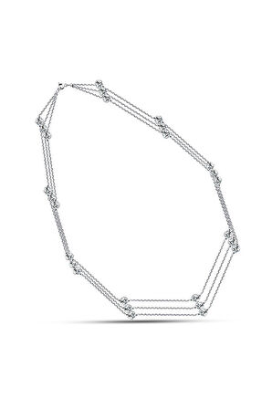 925 Ayar Altın Kaplamalı Gümüş Şelale Kolye (GK00142)