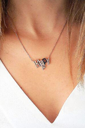 925 Ayar Happy Gümüş Kolye (GK00574)