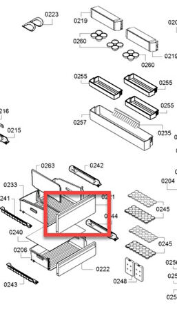 Bosch Siemens Profilo Buzdolabı Dondurucu üst kapak raf ( sipariş vermeden uyumluluk sorgulatınız)