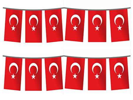 İpe Dizili Kumaş Bayrak 20x30 cm