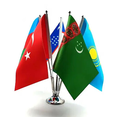 Krom Beşli (5li) Dünya Ülkeleri Masa Bayrağı
