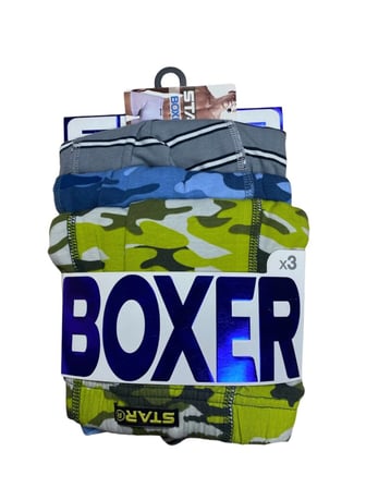Star  Desenli Pamuklu Kemer Likralı 'lü Boxer
