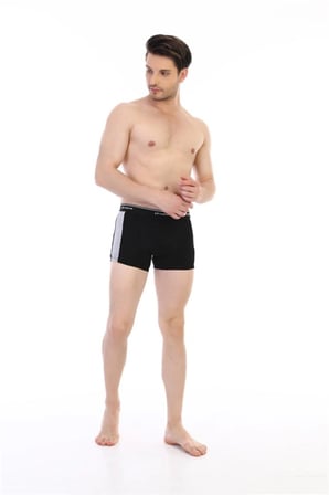 Çift Kaplan  Biyeli Likralı Erkek  Boxer