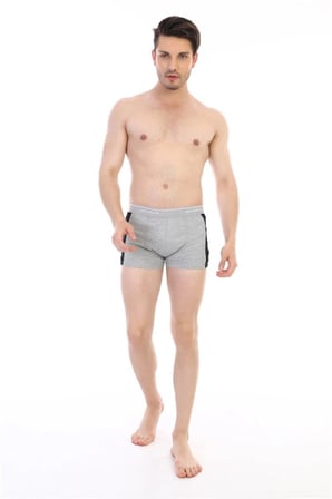 Çift Kaplan  Biyeli Likralı Erkek  Boxer