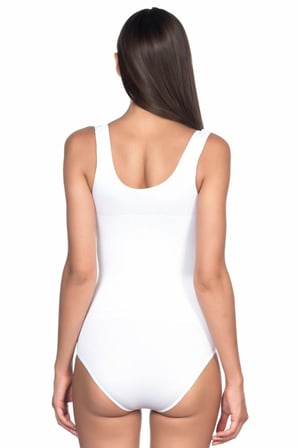 Kadın Çıtçıtlı Body - Yumuşak Dokulu Kalın Askılı, Beyaz MERY WOMAN