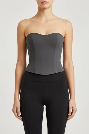 Kadın Gri Premium Terletici Büstiyer Korse MERY WOMAN